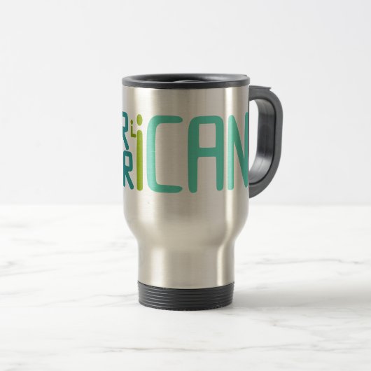 Afrikaanse Amerikaan Reisbeker (Voorkant rechts)