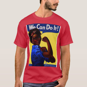 Afrikaanse Amerikaan Rosie de Riveter die we kunne T-shirt