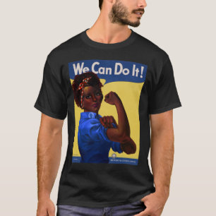 Afrikaanse Amerikaan Rosie de Riveter die we kunne T-shirt