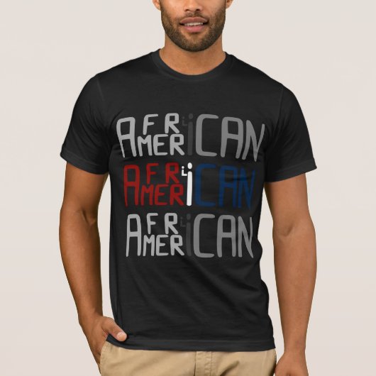 Afrikaanse Amerikaan T-shirt (Voorkant)