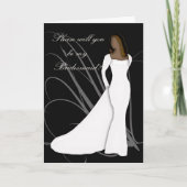 Afrikaanse Amerikaan zal u mijn bruidsmeisje (Voorkant)