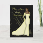 Afrikaanse Amerikaan zal u mijn bruidsmeisje (Voorkant)