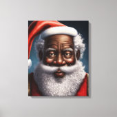 Afrikaanse Amerikaan, zwarte kerstman Canvas Afdruk (Voorkant)
