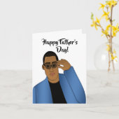 Afrikaanse Amerikaans handvat en geschenk vaders v Kaart (Gele Bloem)