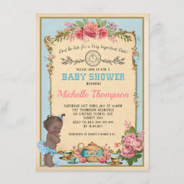 Afrikaanse Amerikaanse Alice in Wonderland Baby Te Kaart