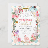 Afrikaanse Amerikaanse Alice in Wonderland Uitnodi Kaart (Voorkant)