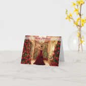 Afrikaanse Amerikaanse Assepoester-kerstkaart Kaart (Gele Bloem)