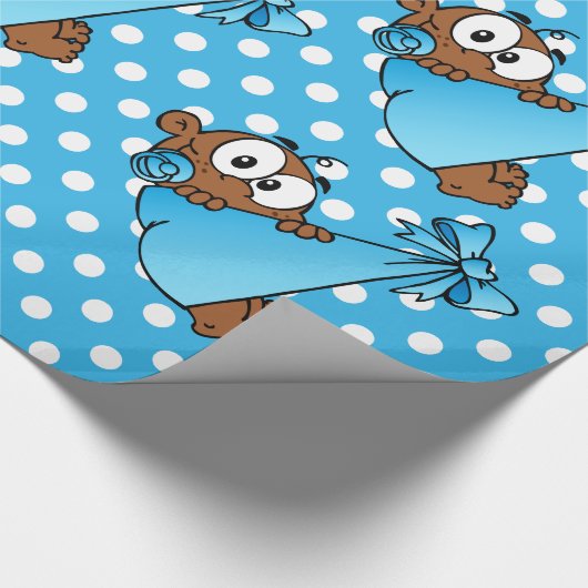 Afrikaanse Amerikaanse baby Blue Cadeaupapier (Hoek)
