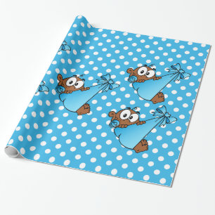 Afrikaanse Amerikaanse baby Blue Cadeaupapier