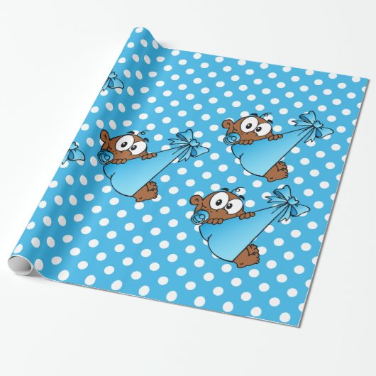Afrikaanse Amerikaanse baby Blue Cadeaupapier (Uitgerold)