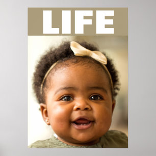 AFRIKAANSE AMERIKAANSE BABY GIRL LIFE PRO-LIFE POSTER
