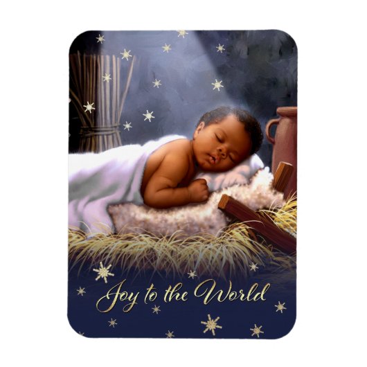 Afrikaanse Amerikaanse Baby Jesus Kerstmagneten Magneet (Verticaal)