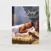 Afrikaanse Amerikaanse Baby Jezus Kerstmis Kaarten (Voorkant)