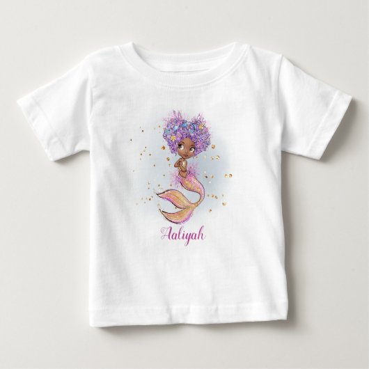 Afrikaanse Amerikaanse baby Mermaid 1st Birthday (Voorkant)