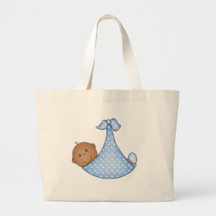 Afrikaanse Amerikaanse babyjongen Grote Tote Bag