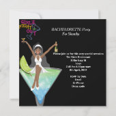 Afrikaanse Amerikaanse bachelorette Cocktails Kaart (Achterkant)