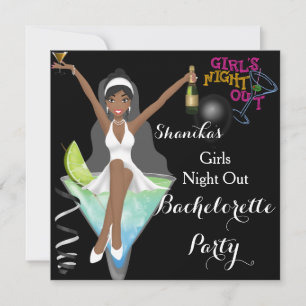 Afrikaanse Amerikaanse bachelorette Cocktails Kaart