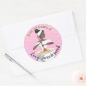 Afrikaanse Amerikaanse bakker uit de keuken van de Ronde Sticker (Envelop)