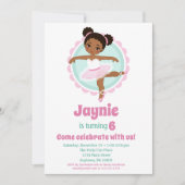 Afrikaanse Amerikaanse Ballerina Ballet Dansdansda Kaart (Voorkant)