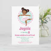 Afrikaanse Amerikaanse Ballerina Ballet Dansdansda Kaart (Staand voorkant)