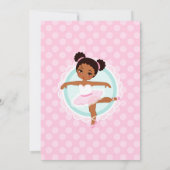 Afrikaanse Amerikaanse Ballerina Ballet Dansdansda Kaart (Achterkant)