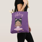Afrikaanse Amerikaanse Ballerina Ballet Pink Tutu  Tote Bag (Dichtbij)