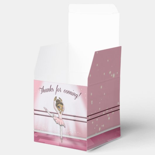 Afrikaanse Amerikaanse Ballerina Birthday Bedankdoosjes (Geopend)