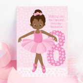 Afrikaanse Amerikaanse Ballerina Birthday Kaart