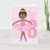 Afrikaanse Amerikaanse Ballerina Birthday Kaart (Voorkant)