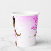 Afrikaanse Amerikaanse Ballerina Birthday Papieren Bekers (Links)