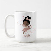 Afrikaanse Amerikaanse Ballerina met Bow, Roos Gol Koffiemok (Links)