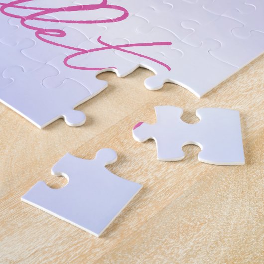 Afrikaanse Amerikaanse Ballerina Pink Tutu Ballet  Legpuzzel (Zijkant)