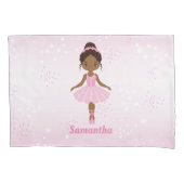 Afrikaanse Amerikaanse Ballerina Pink Tutu Pillowc Kussensloop (Voorkant)