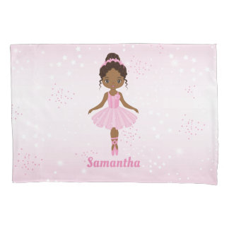 Afrikaanse Amerikaanse Ballerina Pink Tutu Pillowc Kussensloop