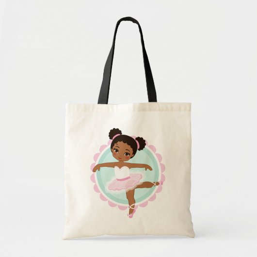 Afrikaanse Amerikaanse Ballerina - Roze Ballet Dan Tote Bag (Voorkant)