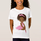 Afrikaanse Amerikaanse Ballerina, zwart meisje T-S T-shirt (Voorkant)