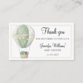 Afrikaanse Amerikaanse ballon baby shower dank je  Informatiekaartje (Voorkant)