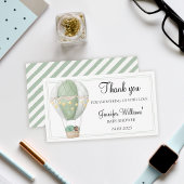 Afrikaanse Amerikaanse ballon baby shower dank je  Informatiekaartje