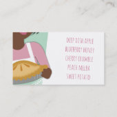 Afrikaanse Amerikaanse banketbakkerij Visitekaartje (Achterkant)