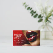 Afrikaanse Amerikaanse Big Glossy Lips | rood Visitekaartje (Staand voorkant)