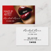 Afrikaanse Amerikaanse Big Glossy Lips | rood Visitekaartje (Voorkant / Achterkant)