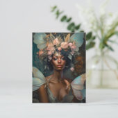 Afrikaanse Amerikaanse Black Fantasy Art Briefkaart (Staand voorkant)