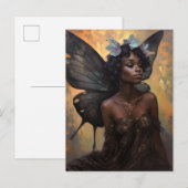 Afrikaanse Amerikaanse Black Fantasy Art Briefkaart (Voorkant / Achterkant)