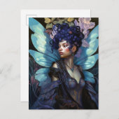 Afrikaanse Amerikaanse Black Fantasy Art Briefkaart (Voorkant / Achterkant)