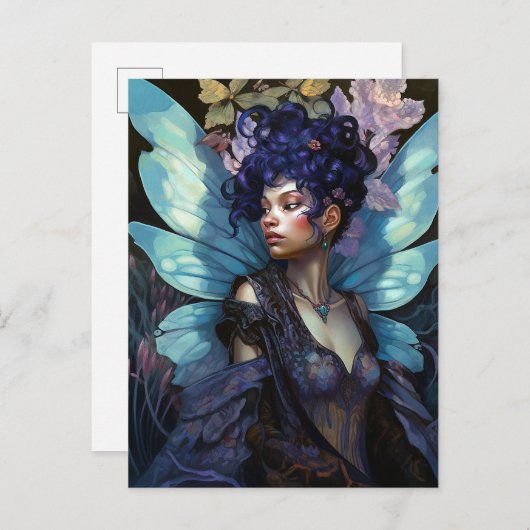 Afrikaanse Amerikaanse Black Fantasy Art Briefkaart (Voorkant / Achterkant)