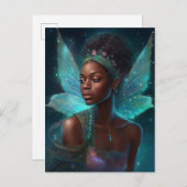 Afrikaanse Amerikaanse Black Fantasy Art Briefkaart (Voorkant / Achterkant)