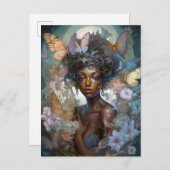 Afrikaanse Amerikaanse Black Fantasy Art Briefkaart (Voorkant / Achterkant)