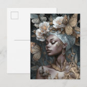 Afrikaanse Amerikaanse Black Fantasy Art Briefkaart (Voorkant / Achterkant)