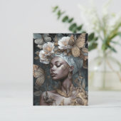 Afrikaanse Amerikaanse Black Fantasy Art Briefkaart (Staand voorkant)
