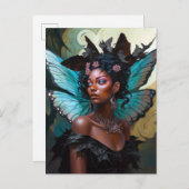 Afrikaanse Amerikaanse Black Fantasy Art Briefkaart (Voorkant / Achterkant)